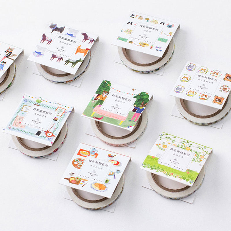 胶带手帐贴纸网红森系美物系列超萌账本素材和纸胶带