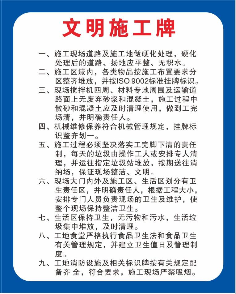 施工建筑进入概况工程标牌安全帽戴安必须现场标志牌