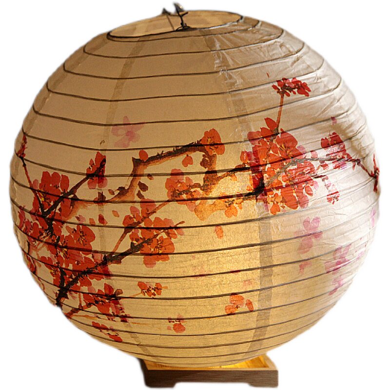 灯笼汉服中秋端午圆形折叠带灯手提竿纸花灯灯笼