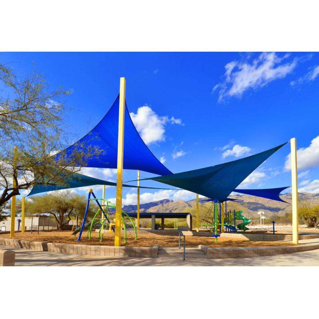 遮阳蓝色四边形晒网防晒隔热布隔热阳帆3x3别墅遮阳篷