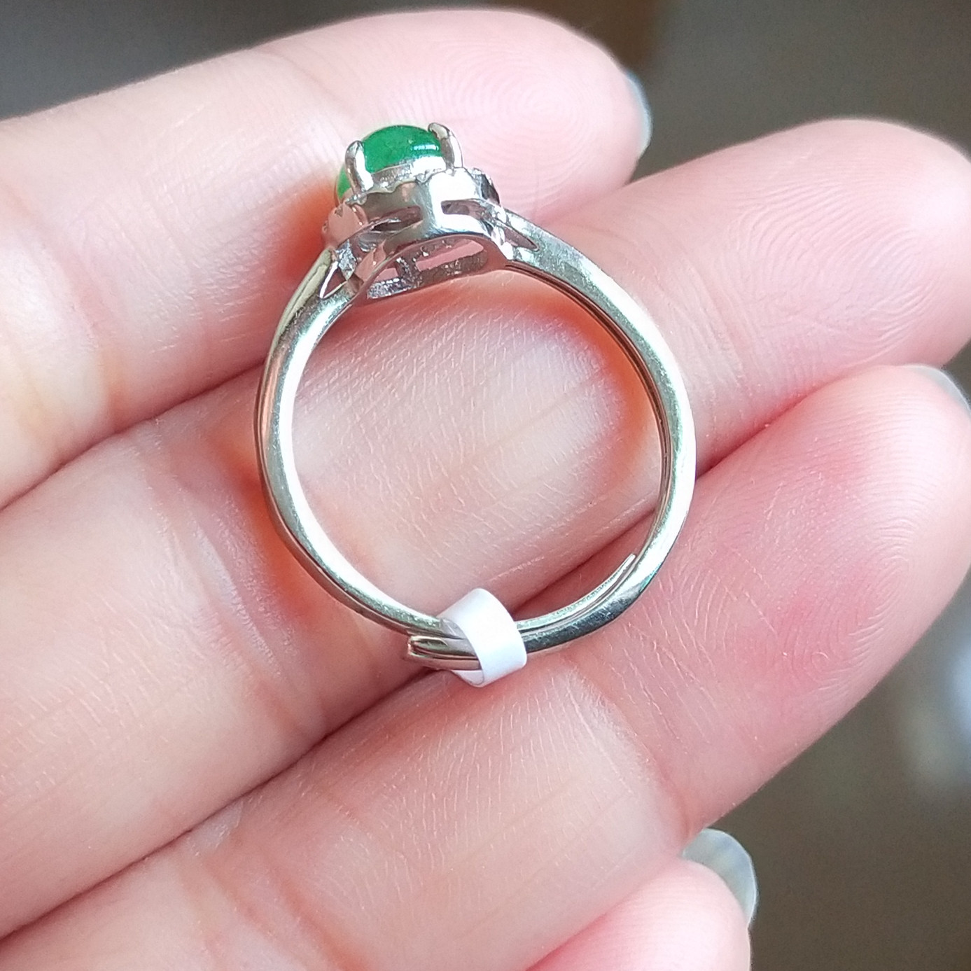 缅甸原厂厂地翡翠货冰种玉戒s925活口戒指纯天然手饰