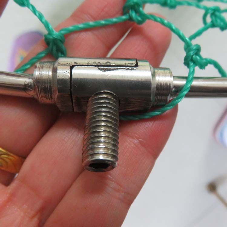 不锈钢电抄网头防挂渔具配件大物抄网圈钓鱼用品鱼网