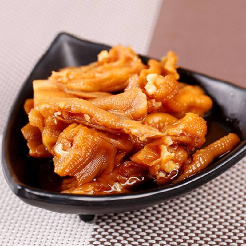 匠传无骨芥末鸭掌鸭脚鸭爪开袋即食休闲零食凉菜