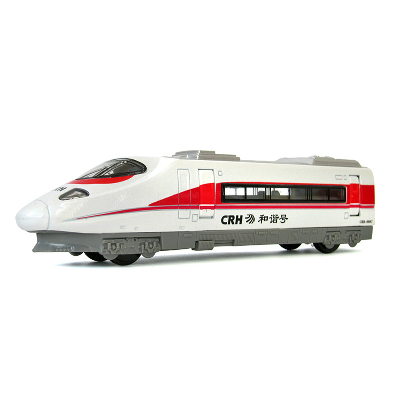 火车模型和谐号动车合金小汽车玩具模型动车组车头高铁声光回力车