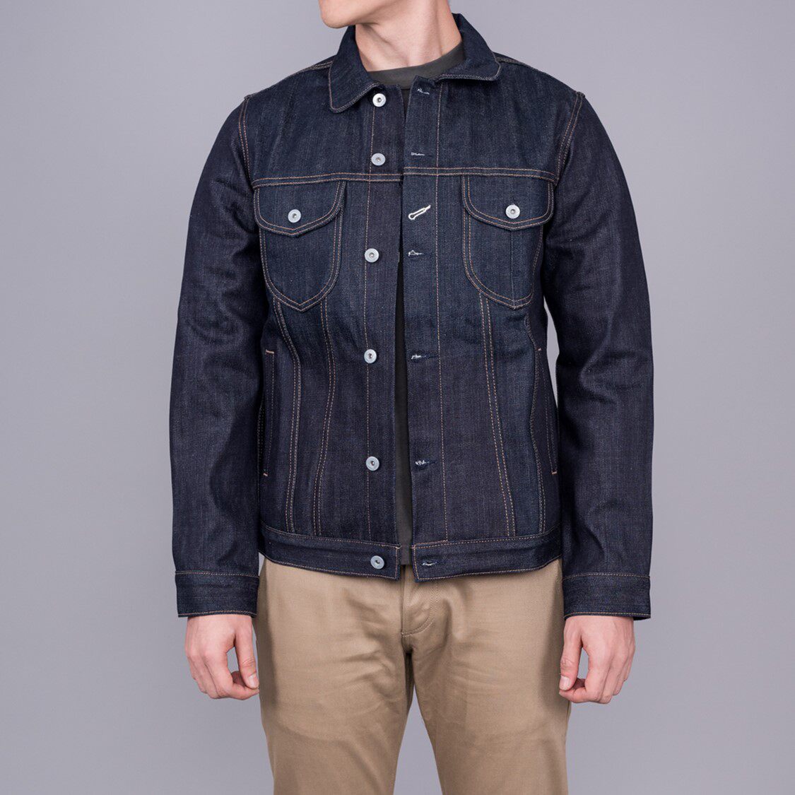 美国制造rgttypeiii原色赤耳1675oz重磅牛仔夹克