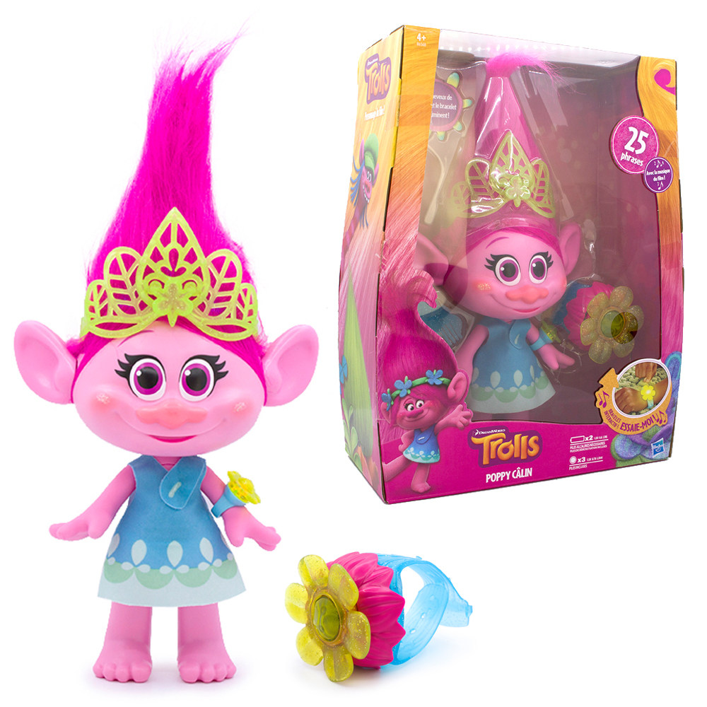 trolls魔发精灵儿童感应手镯发声声光唱歌巨魔娃娃