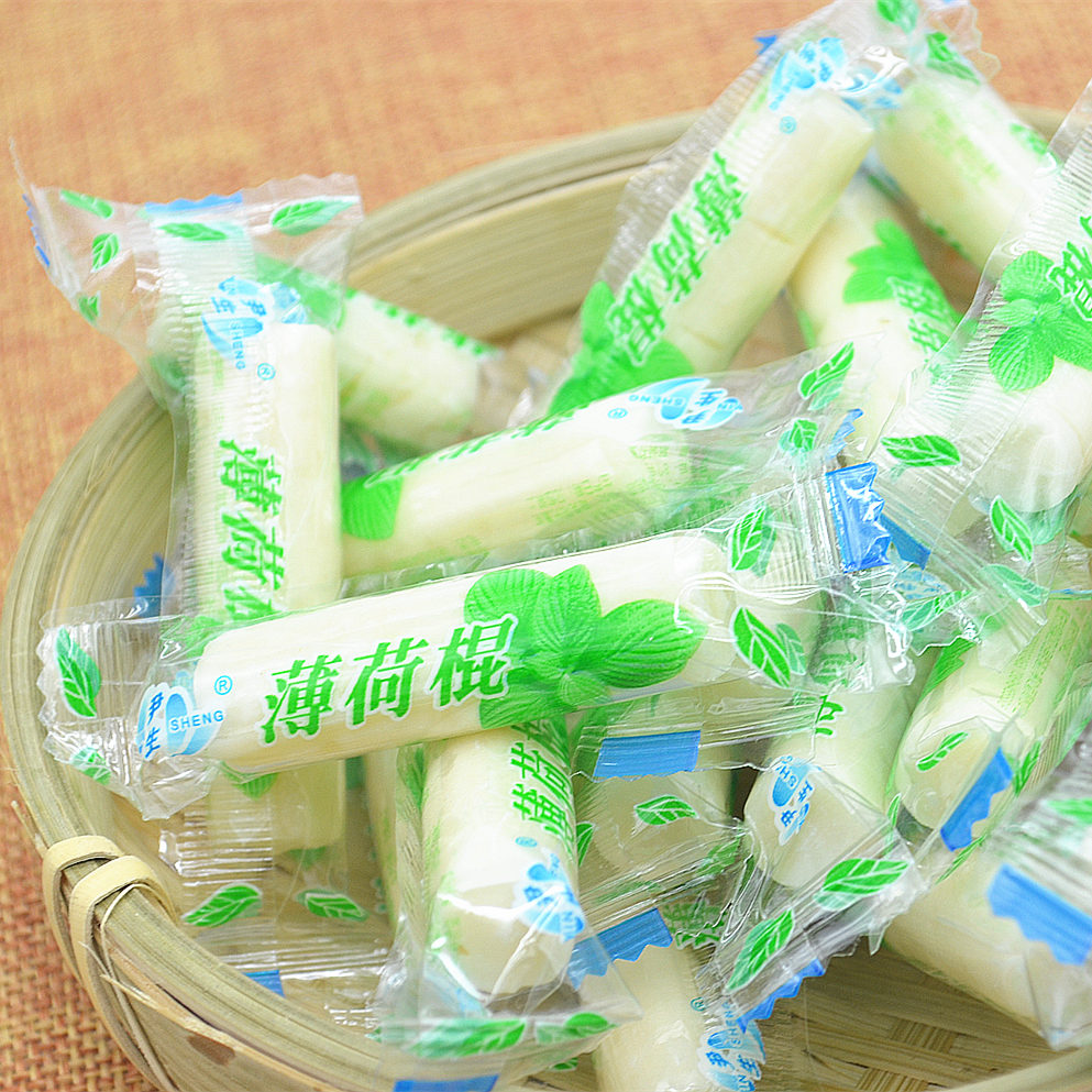 薄荷棍糖清凉四川特产散装老式糖棍润喉提神传统糖果