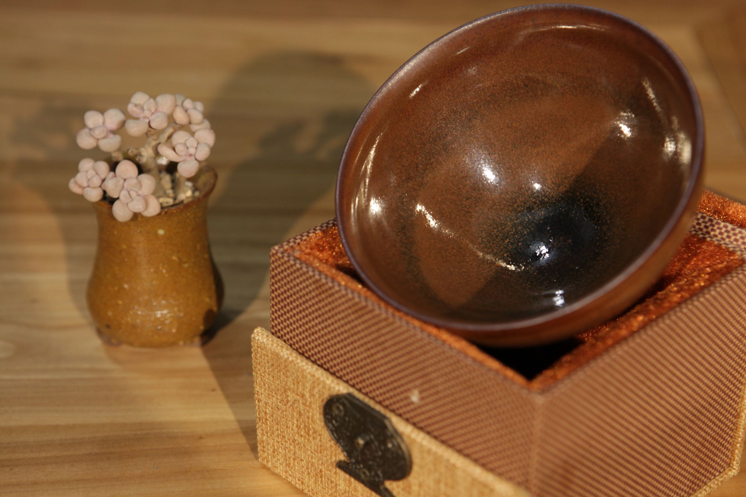 拙雅建盏林瑞铭手工龙窑柴烧铁胎原矿柿红茶碗茶杯