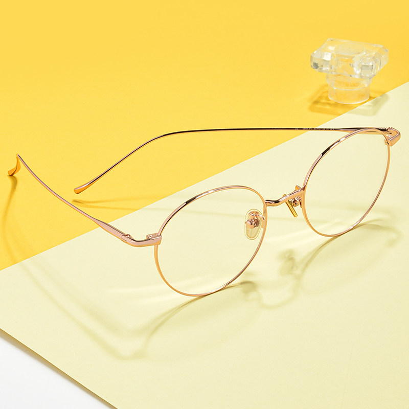 近视潘通pantone超轻镜框36022圆框金属眼镜架可配眼镜架