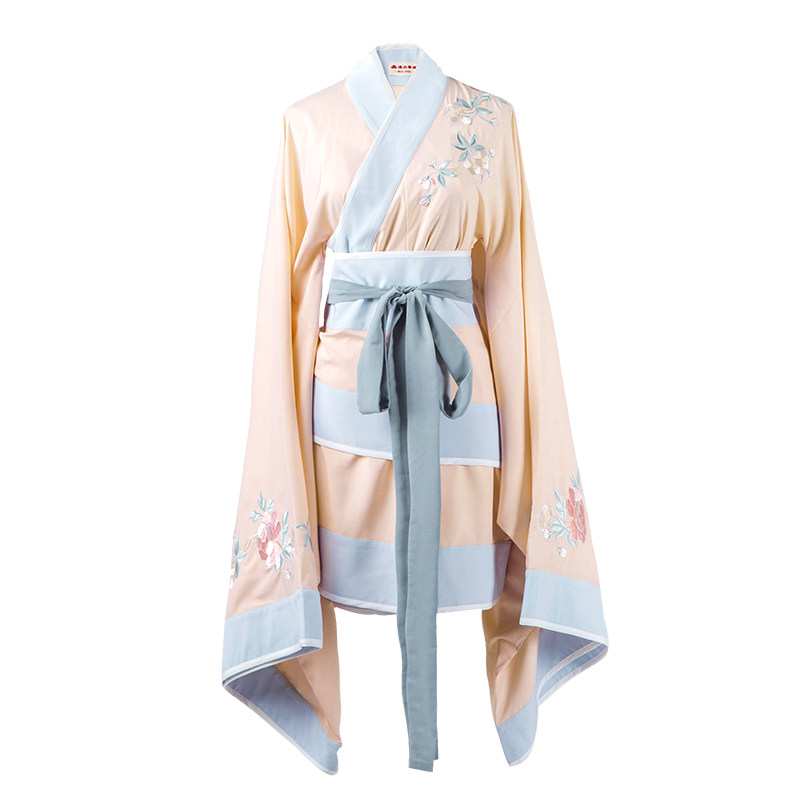 曲裾汉服女正规传统礼仪之邦成人礼双绕中国风绣花深衣广袖套装