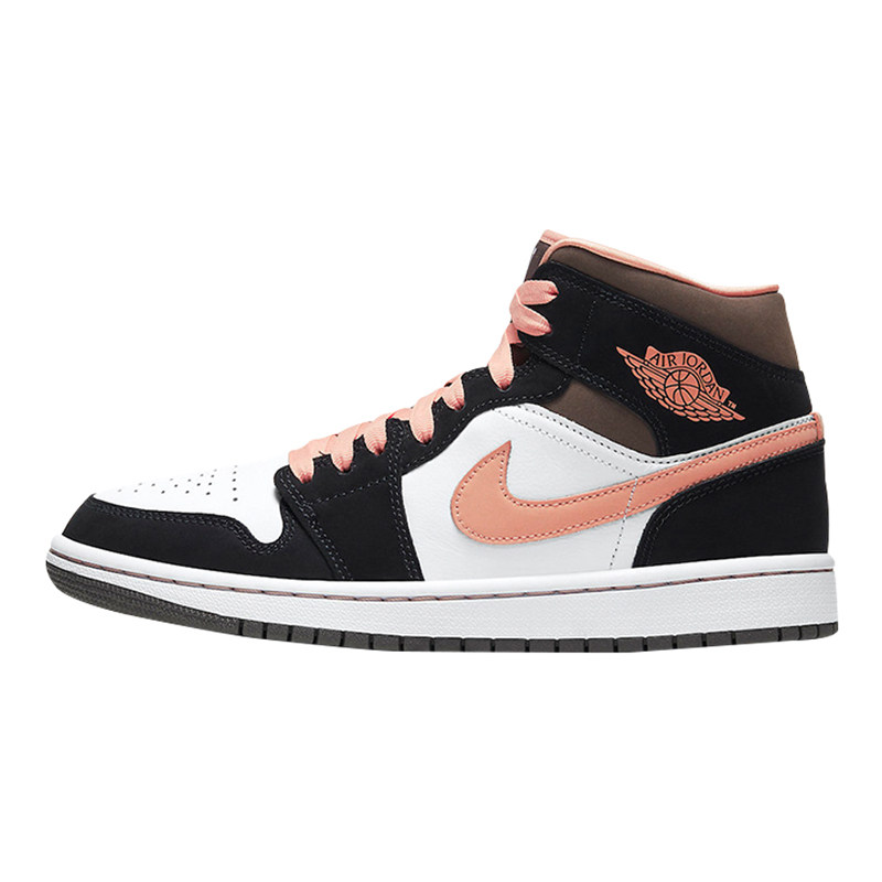 库客airjordanaj1mid杏粉蜜桃中帮篮球球鞋篮球鞋