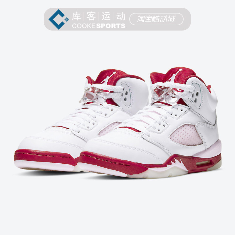库客airjordanaj5白粉红粉红情人节篮球球鞋440892106篮球鞋