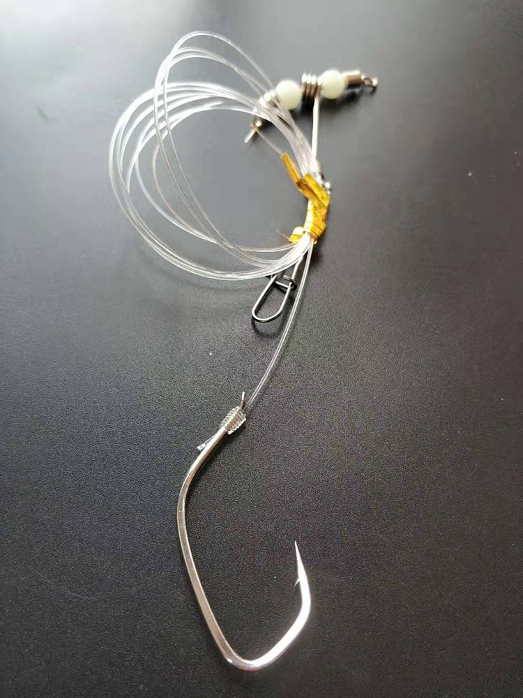 鲈鱼海钓活虾钓组船钓防缠绕黄三米鱼三叉转环鱼钩