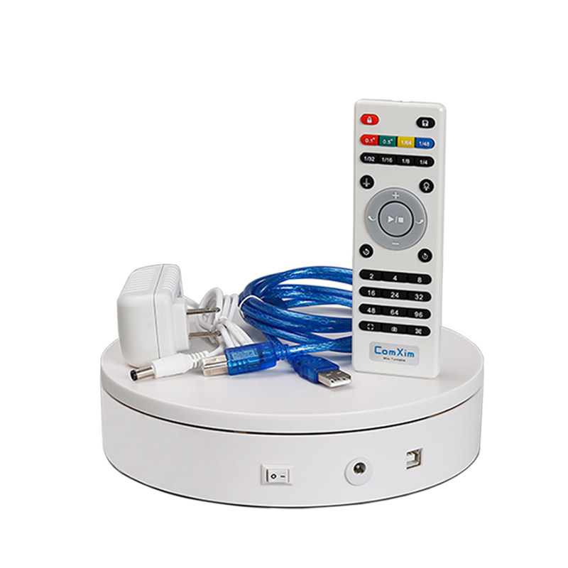 旋转电动智能转盘全景图制制作静物摄影拍摄360度转盘