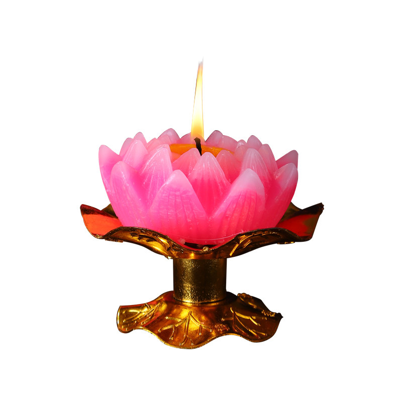 莲花蜡烛灯佛供灯荷花花烛长明灯拜神神爷家用蜡烛