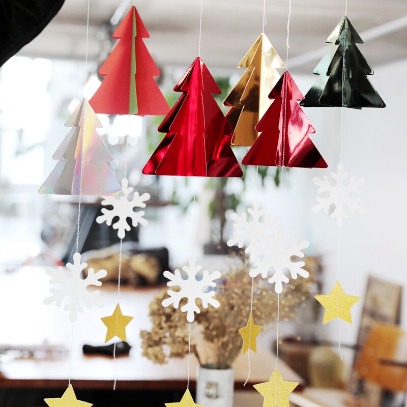 圣诞节立体松树挂饰吊饰挂件橱窗布置美陈拍照圣诞装饰品