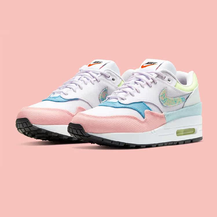 代购耐克nikeairmax粉彩彩虹女子气垫跑鞋跑步鞋