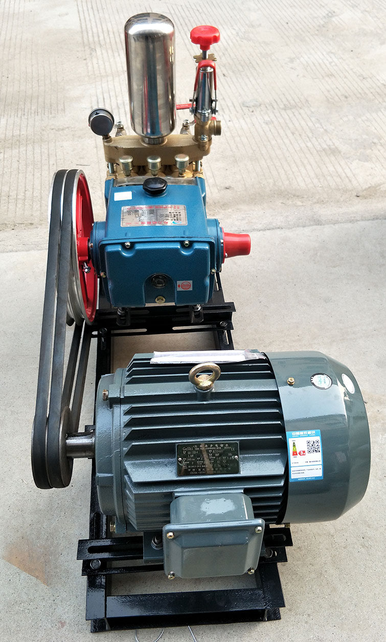 海顺380型柱塞泵5.5 7.5kw三相铜线电机水泵机组高压抽水打药喷雾