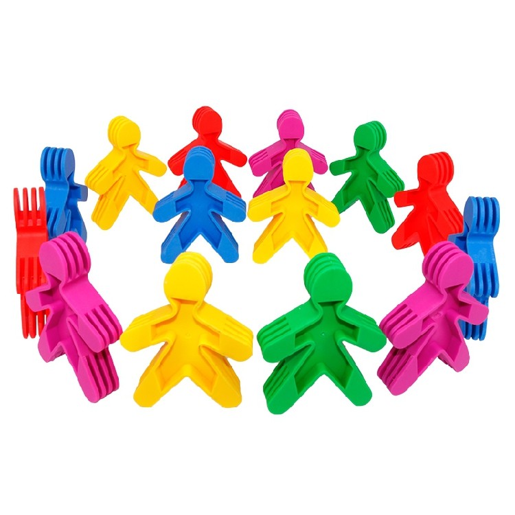 积木大号软体小人手拉手拼插拼装13岁儿童宝宝塑料积木