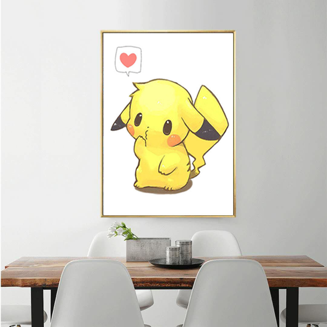 新款儿童卧室皮卡丘小幅十字绣客厅卡通动漫小件十字绣套件