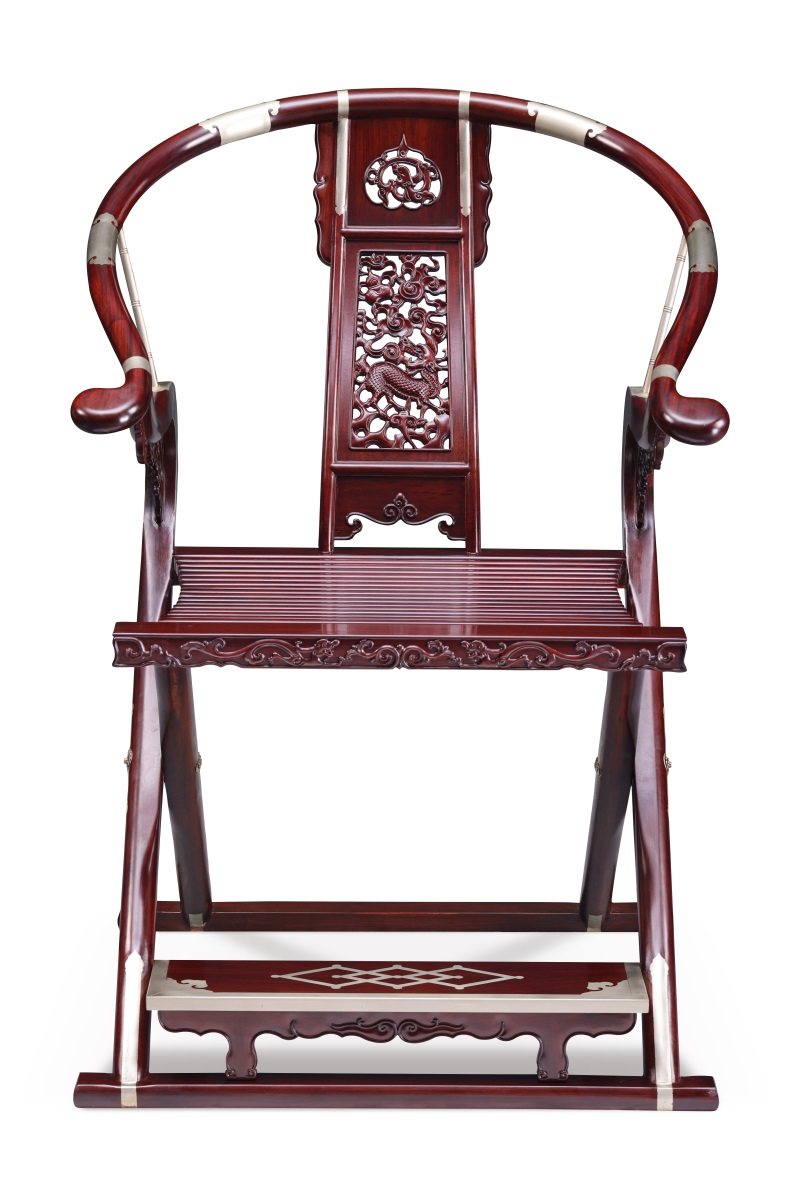 红酸枝透雕麒麟交椅微凹黄檀红木家具运费交椅