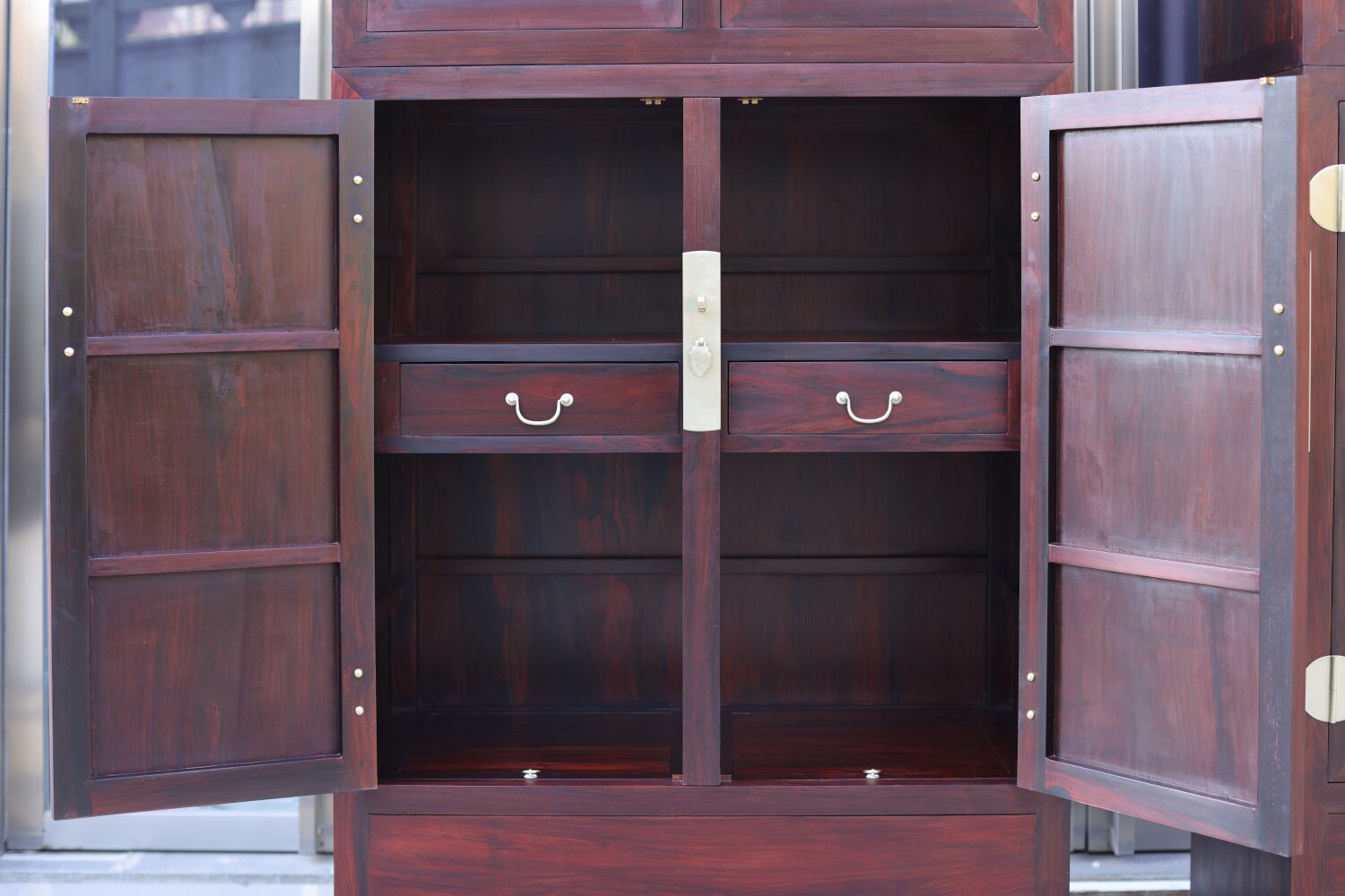 大红酸枝红木箱柜一对衣柜储物柜收纳运费顶箱柜