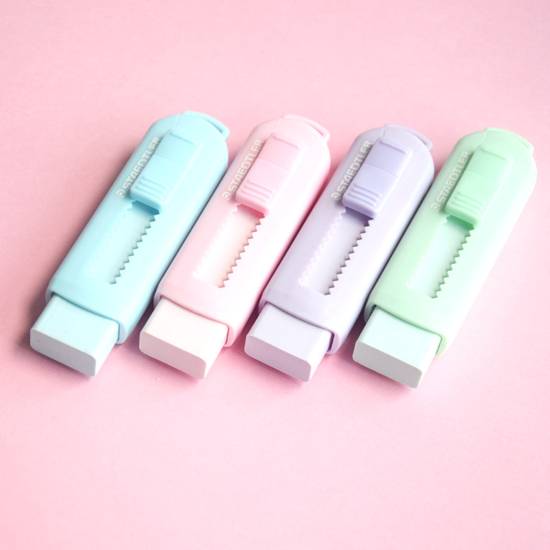 德国staedtler施德楼ps1s彩色可推橡皮环保不含pvc橡皮