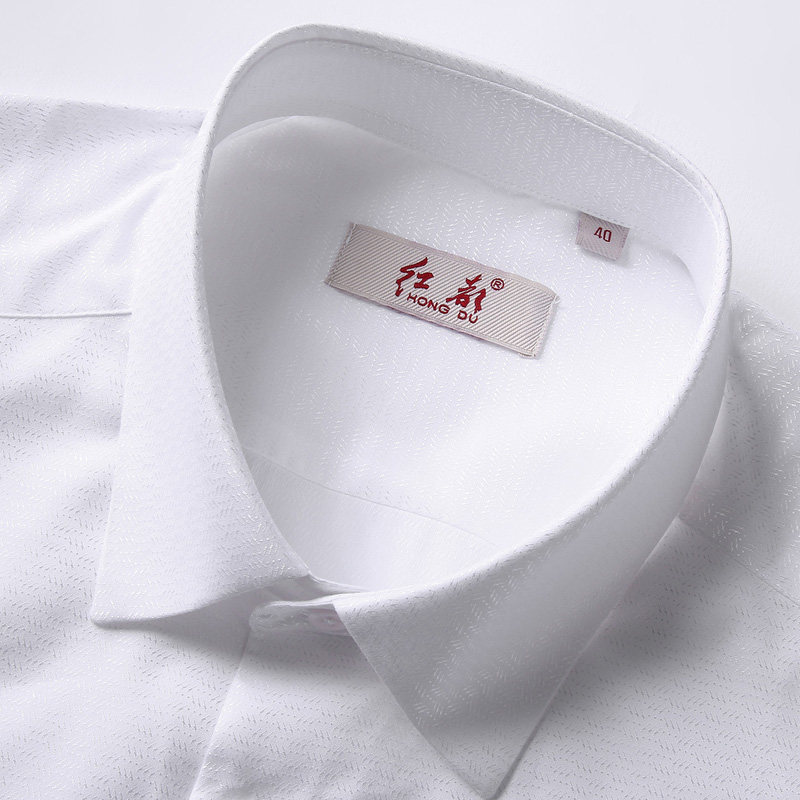 衬衫红都春夏新款男士长袖桑蚕丝棉商务休闲衬衫
