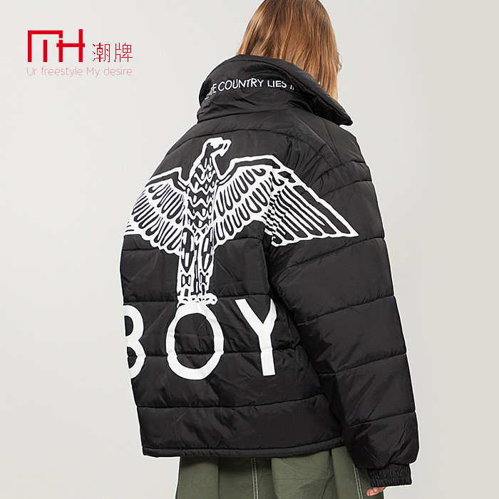 英版正品BOY LONDON两面穿棉服夹克 BOY EAGLE REVERSIBLE JACKET