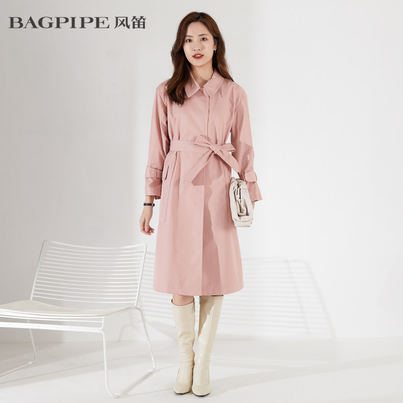 bagpipe风笛2020秋季女士新款时尚百搭休闲翻领风衣
