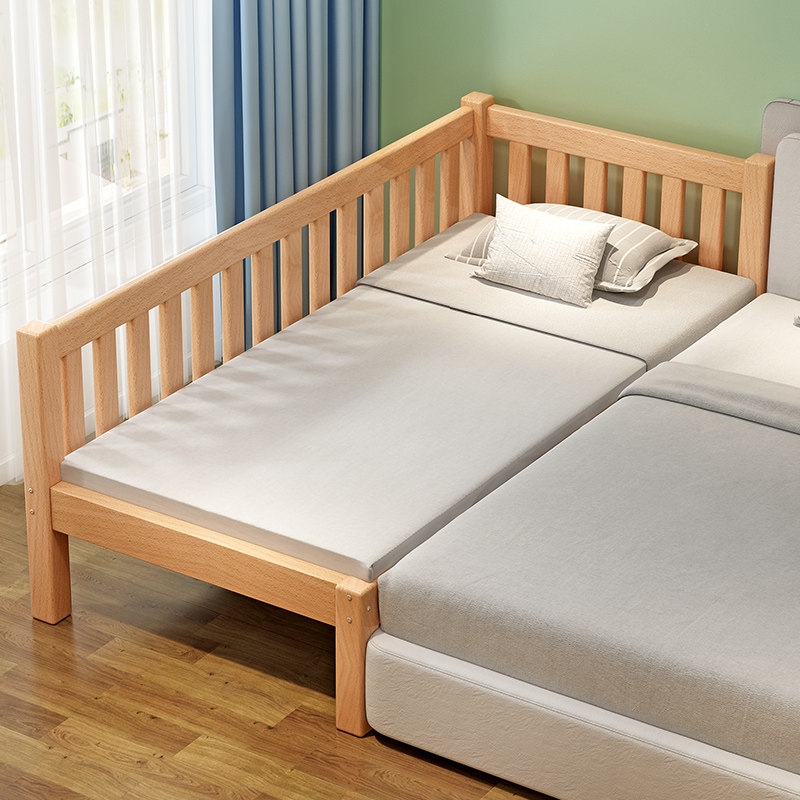 拼接大床儿童童床男孩婴儿床加宽床边神器榉木儿童床