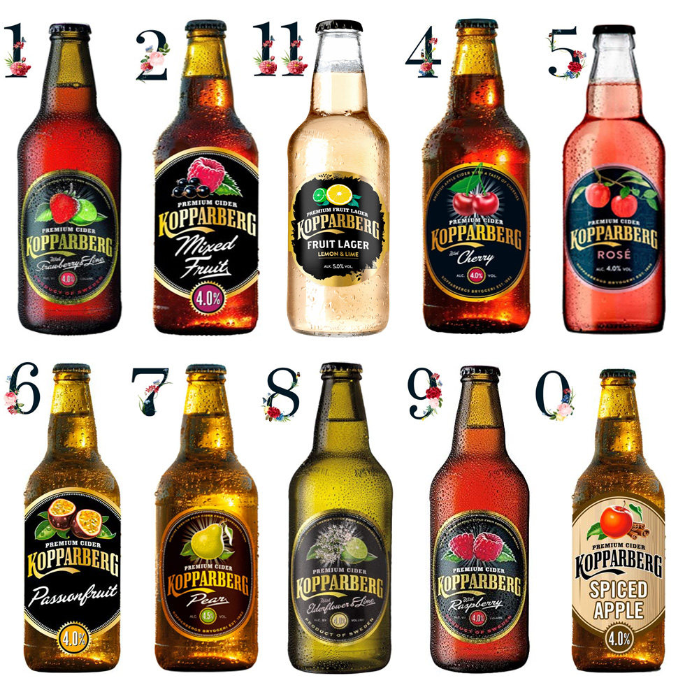 英国kopparberg草莓果味多口口味高端啤酒含酒精500ml啤酒