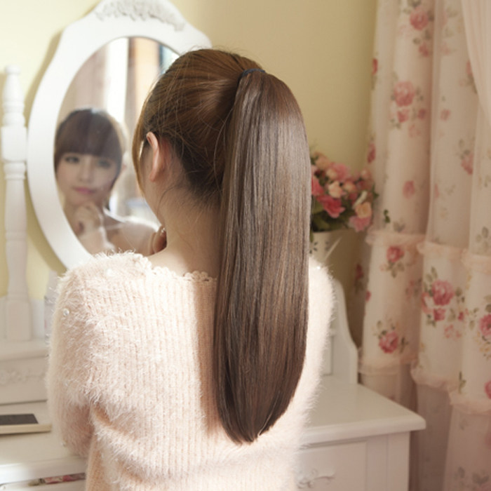 假发马尾长直自然绑式发尾马尾