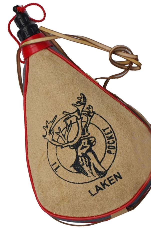 原装西班牙lakenpocketpk系列1l纯皮水囊鹿皮皮水袋