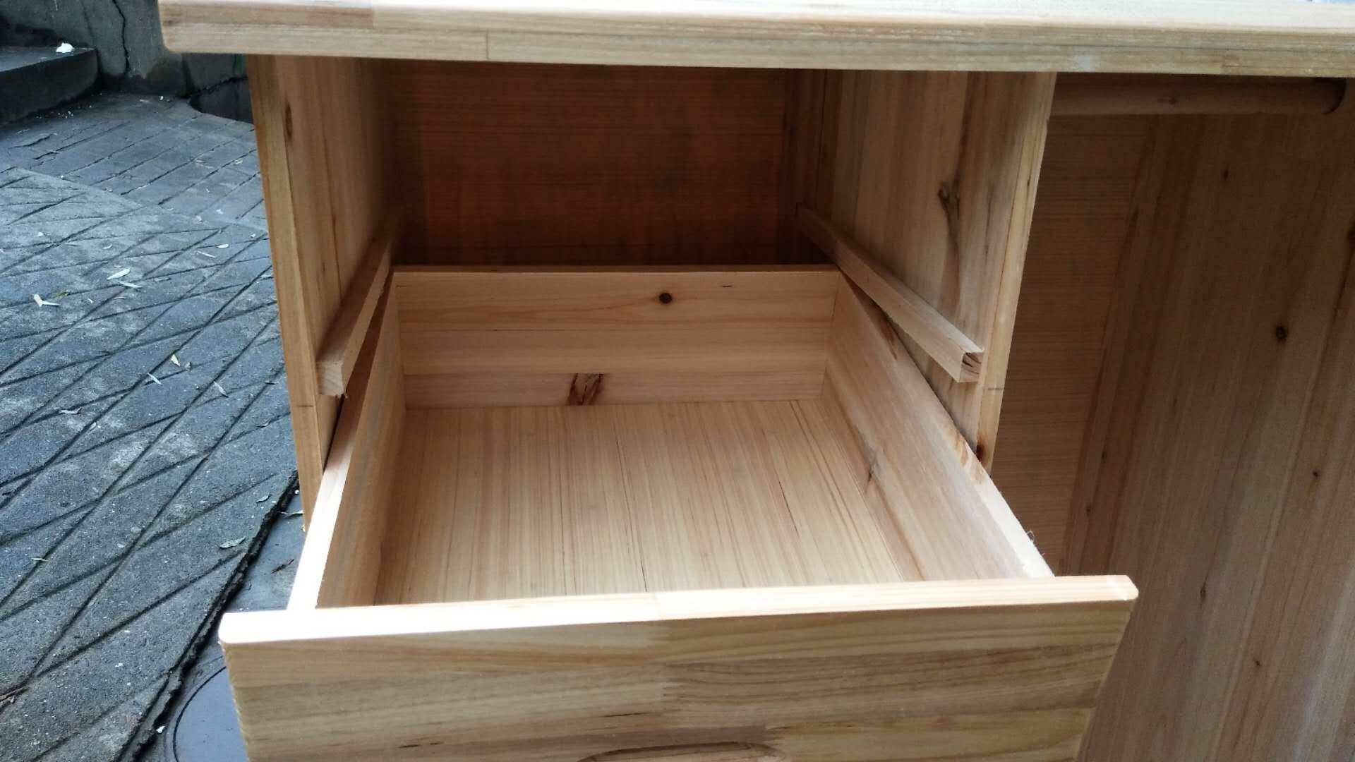 简易杉木原木衣柜半截柜子斗厨实木矮柜储物柜斗柜