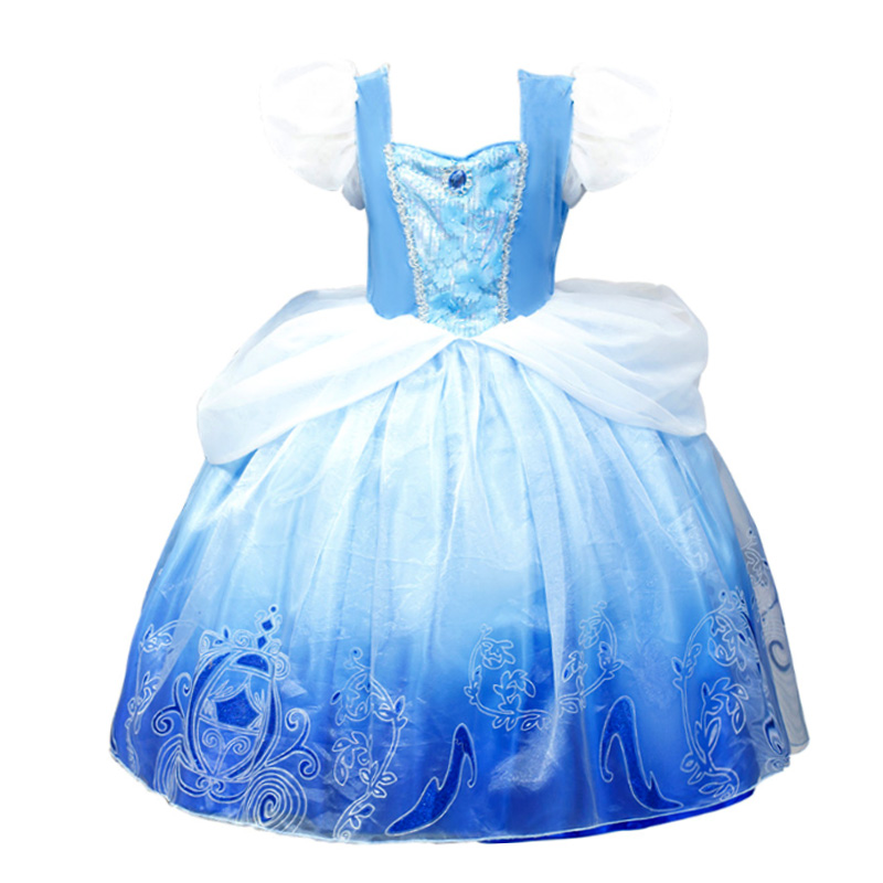 儿童灰姑娘公主cinderella仙蒂超仙连衣裙蓬蓬礼服爱莎儿童礼服