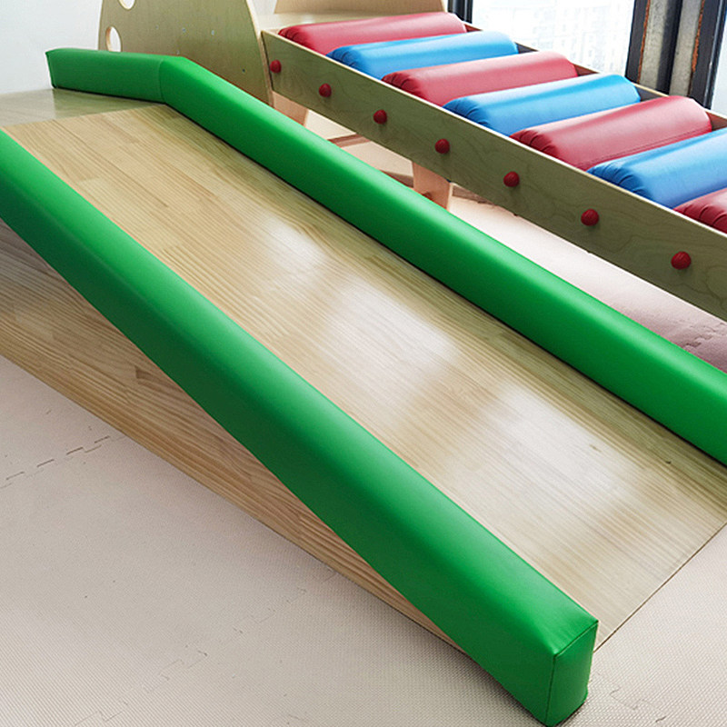 滑梯上海宝贝爱婴感统训练训练器器材木制滑道实木感统训练器材