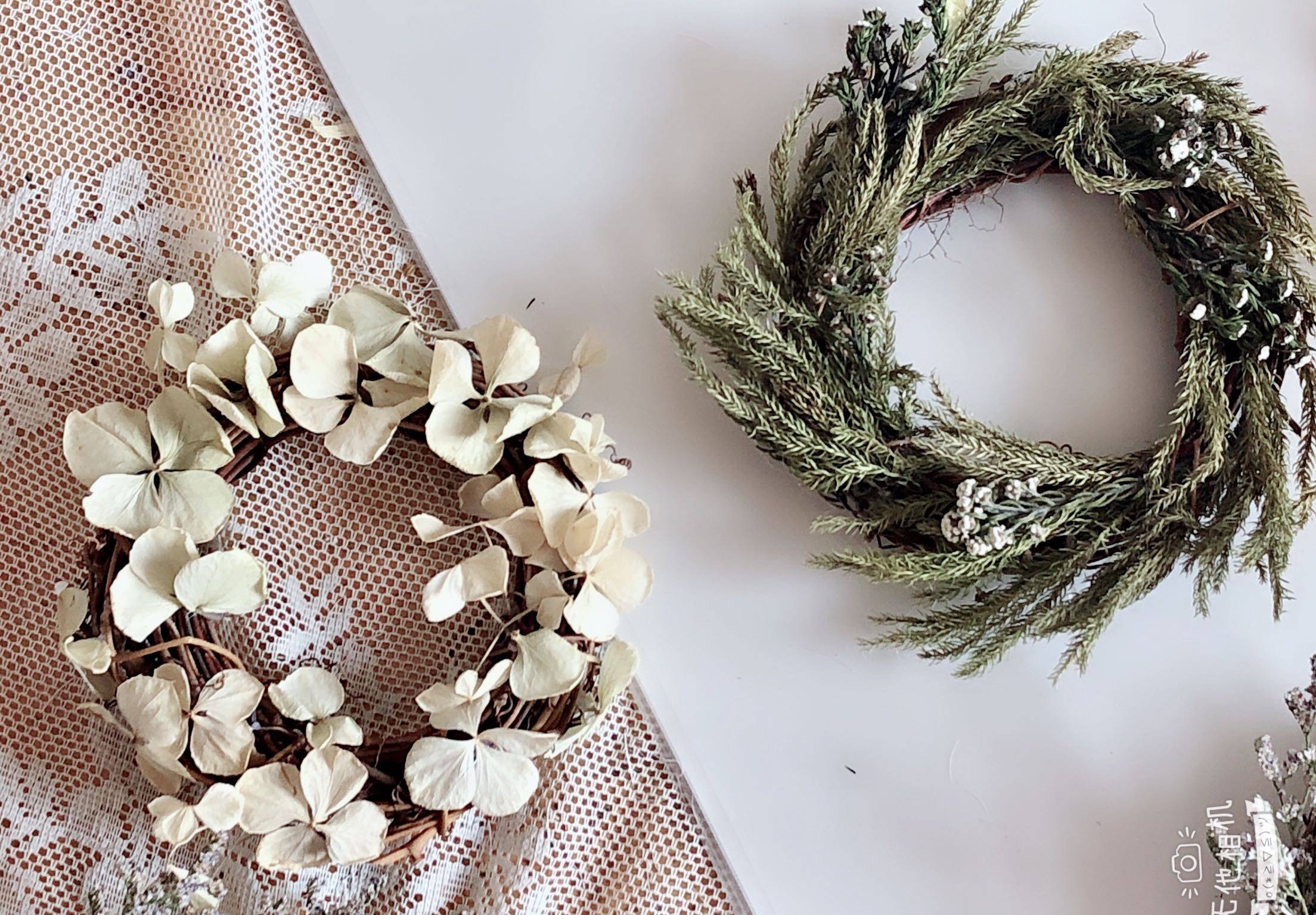 花环素美ins永生花干花玫瑰木棉花尤加利绣球壁饰壁饰