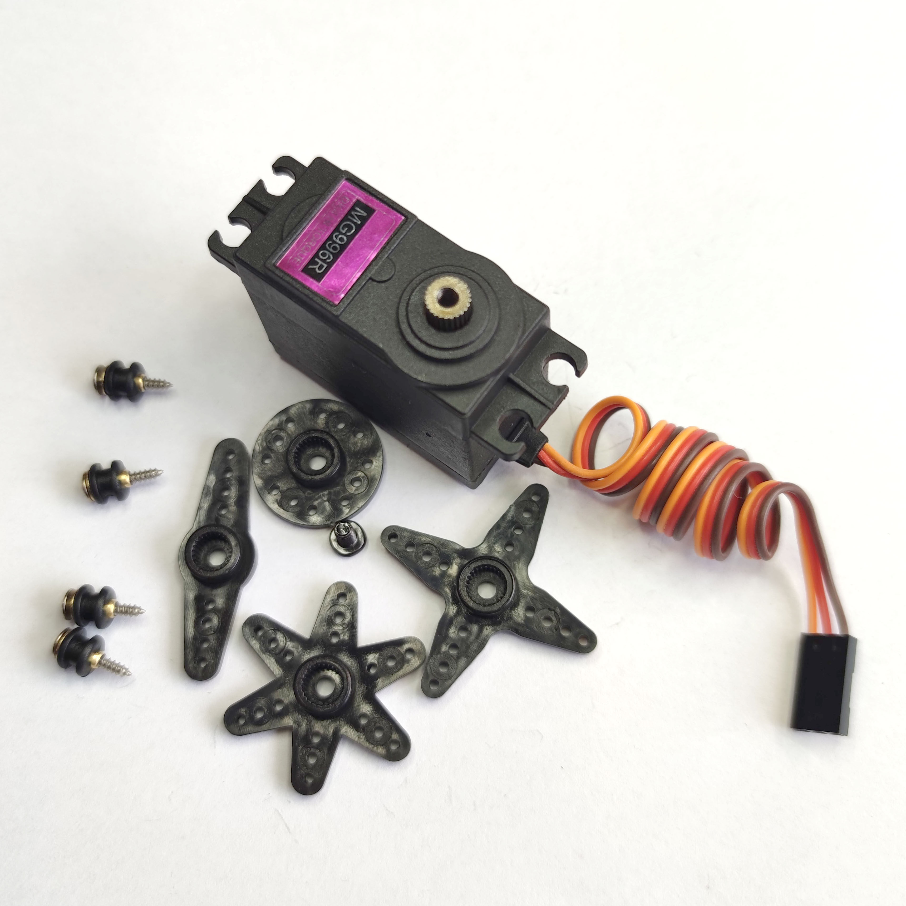 舵机mg996r金属标准180度机器人20kgdiy套件