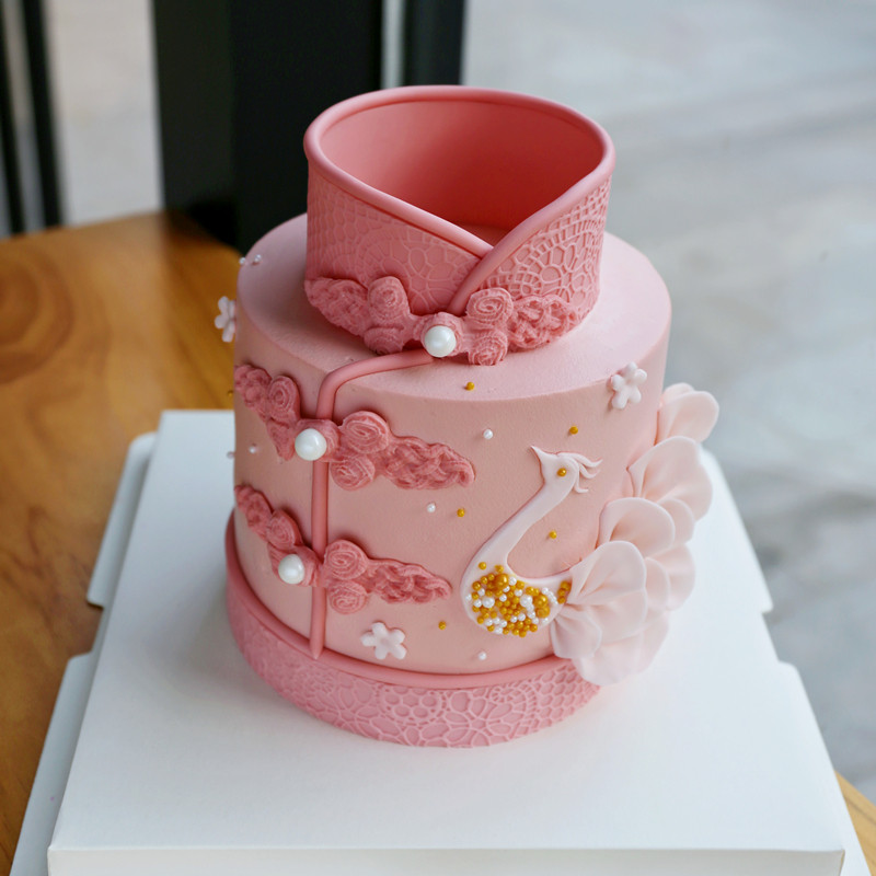 帝欧气质中式旗袍蛋糕女士妈妈奶奶祝寿生日蛋糕新鲜生日蛋糕