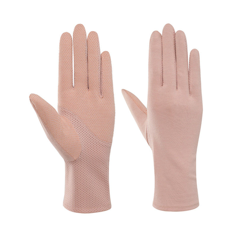 开车防晒手套女薄款夏季纯棉触屏透气防滑弹力手套