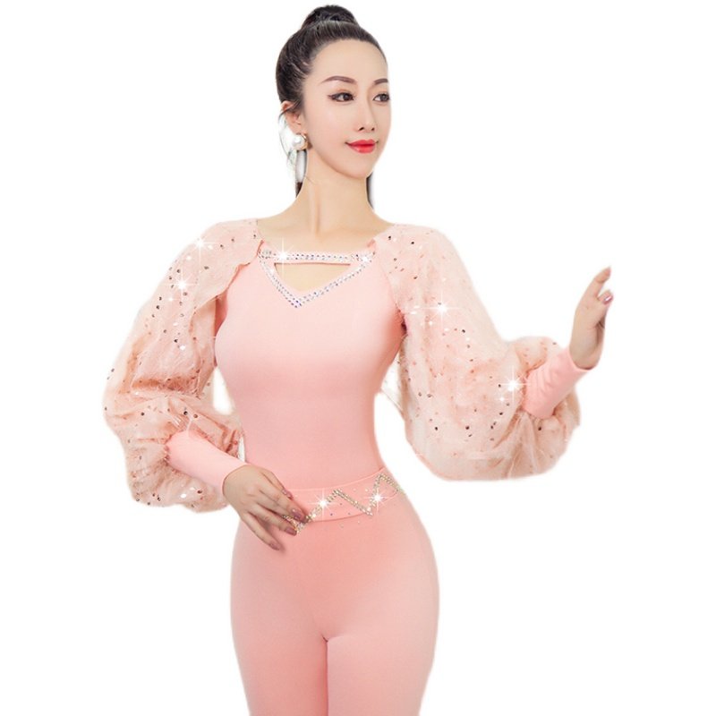 舞姿翼修身形体衣礼仪服2021新款训练走秀练功服长袖套装培训771