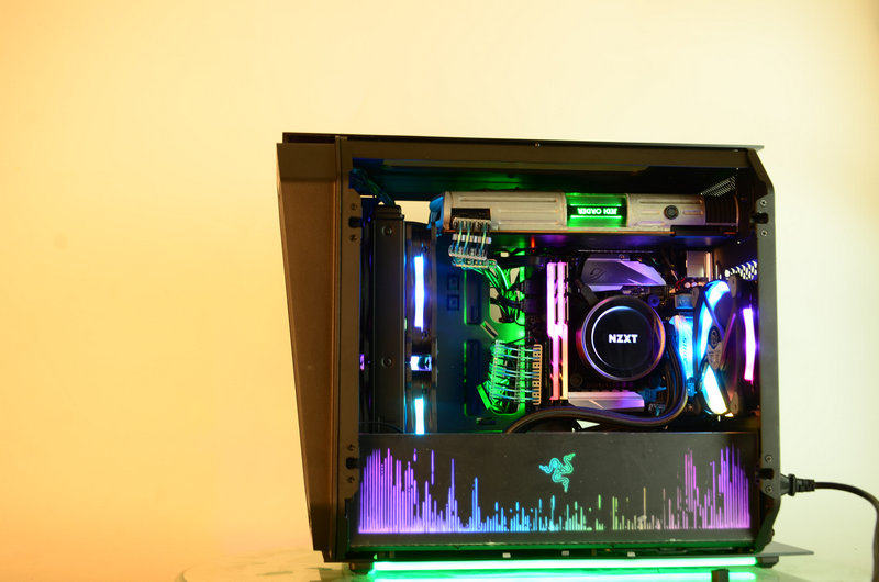 雷蛇安钛克一体式水冷电竞吃鸡主机9900k3090风云diy兼容机