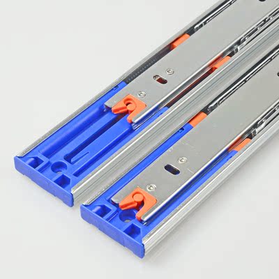 星徽加厚抽屉轨道3节抽屉滑轨 阻尼缓冲三节轨道 滑道导轨三节轨