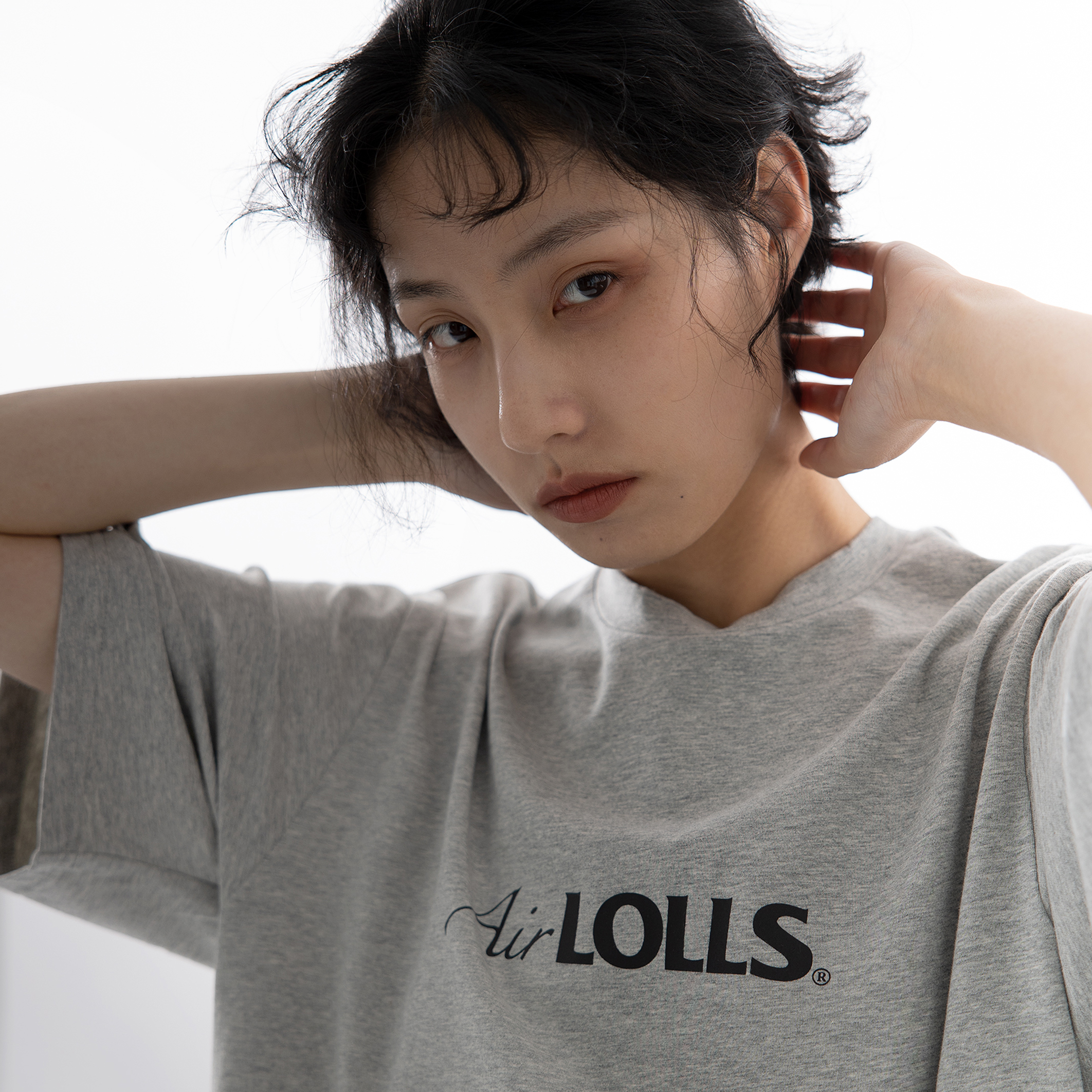 张颜齐同款AirLolls基础搭配神器棉印花面料短袖情侣T恤（5色入）