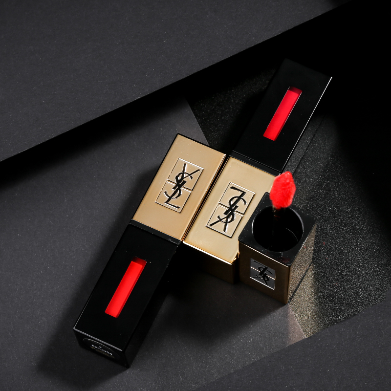 ysl黑管男色圣罗兰口红唇釉幻彩镜光镜面唇彩