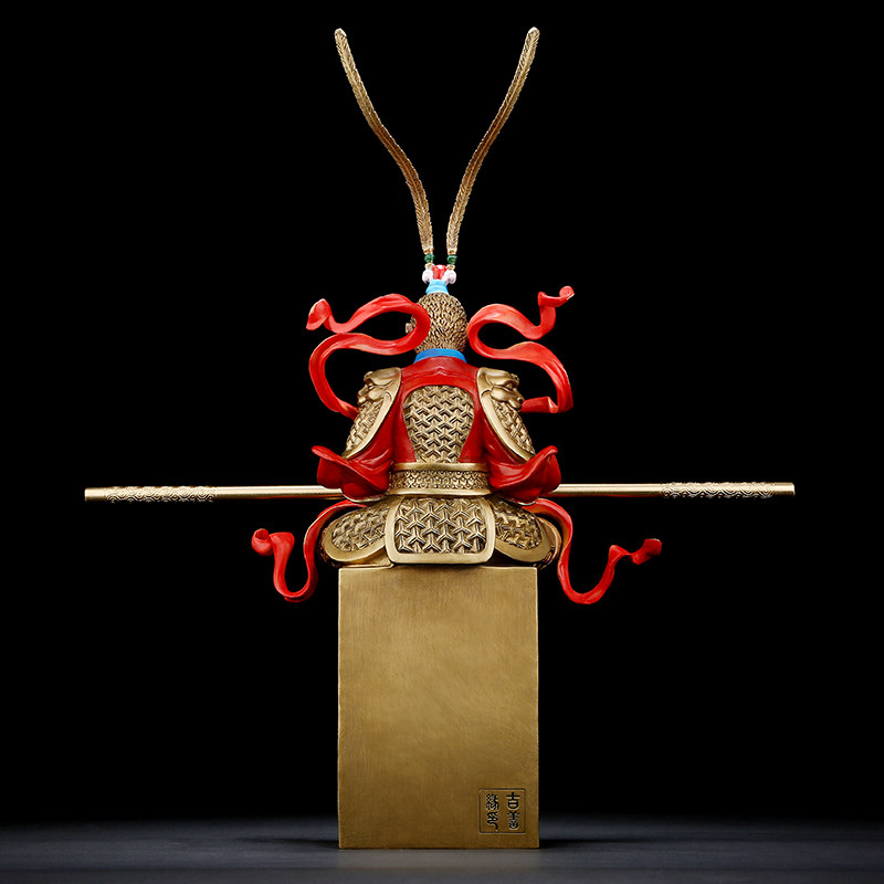 《斗战胜佛静思》齐天大圣孙悟空摆件酒柜玄关装饰工艺品纯铜猴子