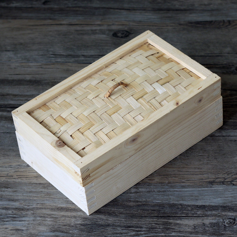 蒸笼笼屉木制长方形柳杉杉木木笼小笼包子正方餐具笼