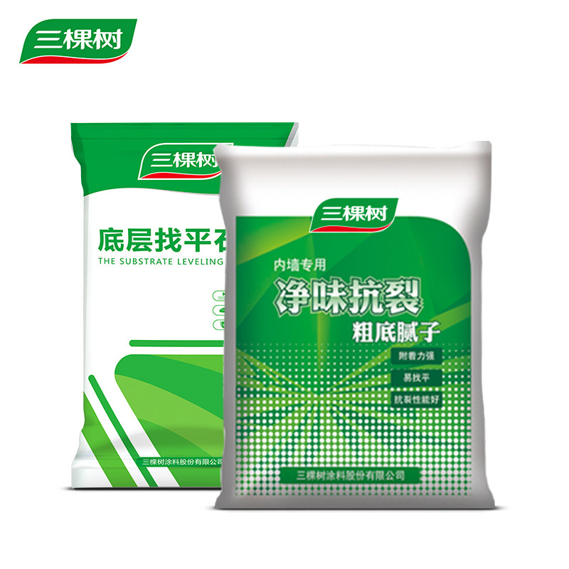 三棵树腻子粉 内墙家装腻子粉 找平涂料 护墙宝 环保内墙10袋起拍
