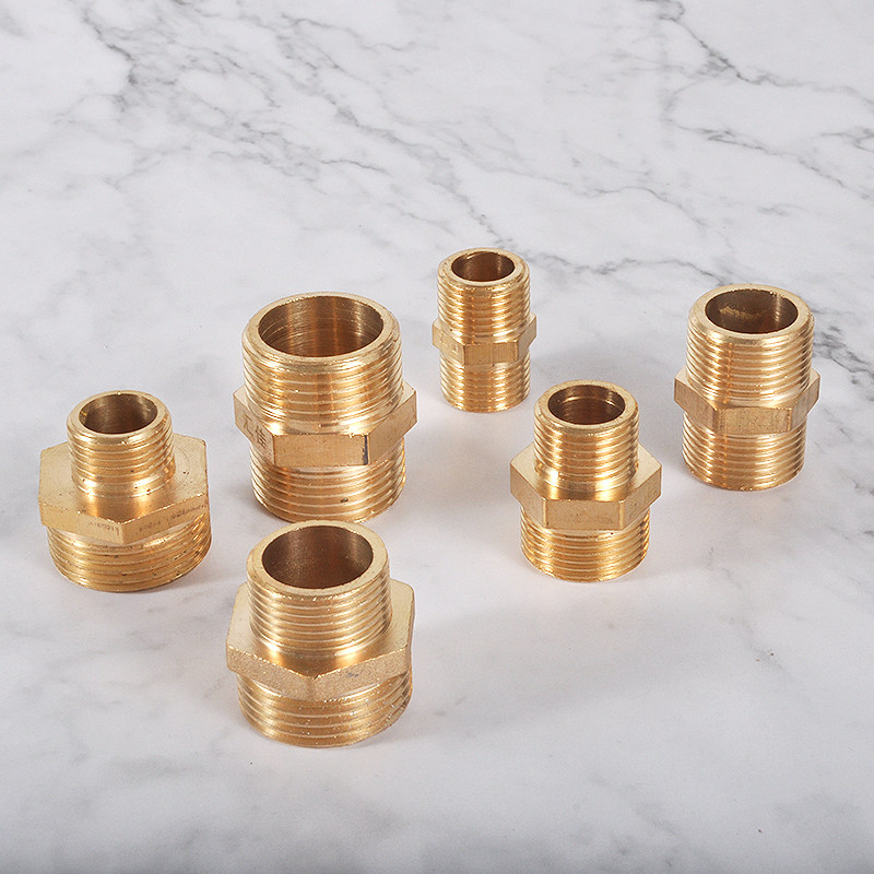 特价 加厚4分铜内接对丝接铜丝口接头g1/2 铜外丝直通三通加厚